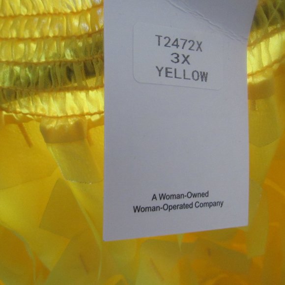 NWT Yellow Flowery Blouse By WOWO Fashion; XL; Long Sleeves; - Picture 2 of 2